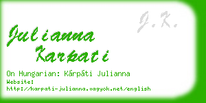 julianna karpati business card